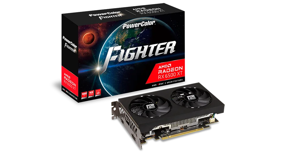 PowerColor Fighter AMD Radeon RX 6500 XT 4GB GDDR6 V3